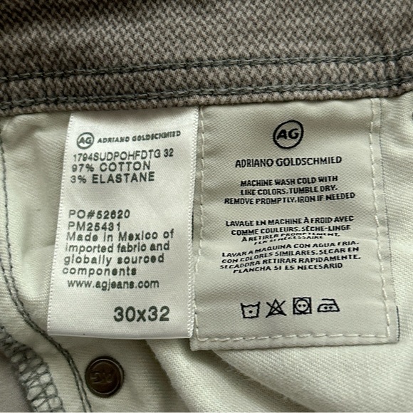 Adriano Goldschmied AG Pants Mens 30x32 Everett Slim Straight Stretch Gray - Picture 6 of 6